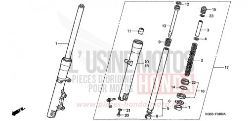 FRONT FORK VT125CY de 2000